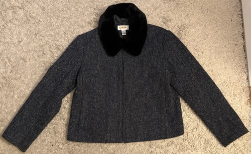 Talbots petites wool blue - talbots,