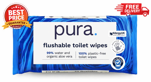 Pura flushable wet wipes - pura,