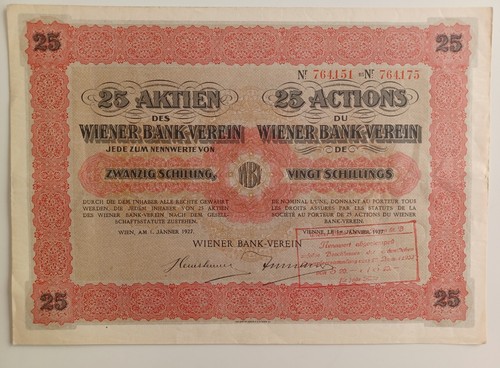 Share certificate wiener - certificate,