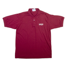 HANES Mens Polo Shirt Maroon XL