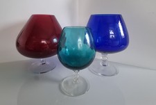 Vintage Brandy Glass Vases.