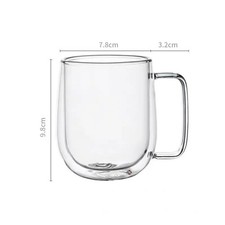 Double Wall Glass Coffee Mug -