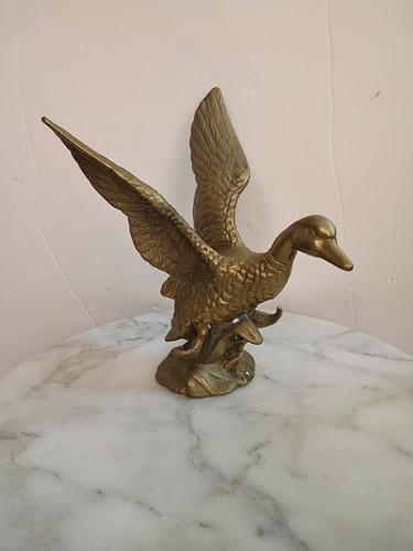 Solid brass mallard - brass, duck