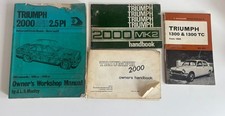 TRIUMPH 2000 Mk2  & Mk1 Car Owner's Handbook  & Workshop Manual + 1300 & TC 