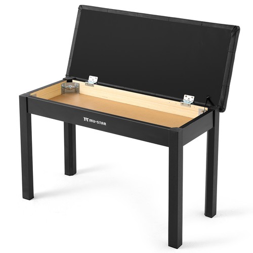 Black wooden duet - black, piano