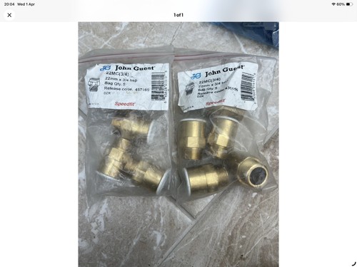 John guest speedfit - speedfit, brass
