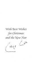 GEORGE COLE SIGNED CHISTMAS