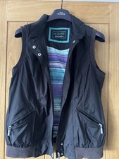 Per Una ladies gilet Waistcoat Jacket Navy Blue Size M 12 Funky Lining