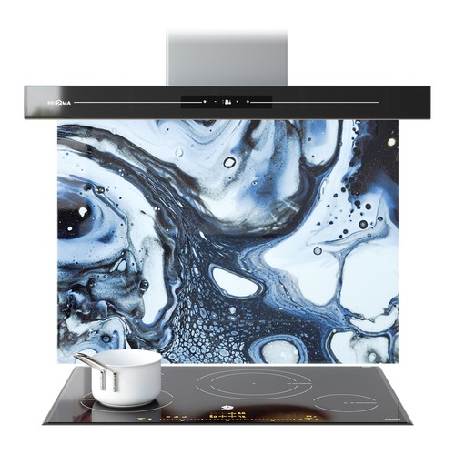 Kitchen glass splashback - kitchen,