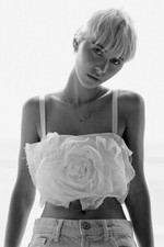 Zara Oyster White Crop Top