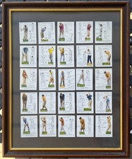 VINTAGE 25 PLAYERS CIGARETTE CARDS OF GOLF SWINGS IN FRAME