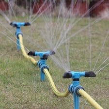 4 x Rotating Triple Heads Sprinkler 360 Degree  Automatic Garden Watering System