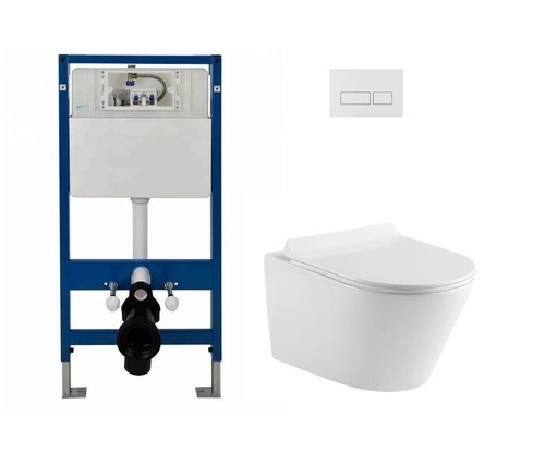 Wall hung toilet rimless - toilet,