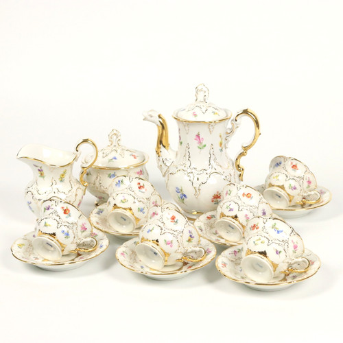 Meissen shape mocha service - b,