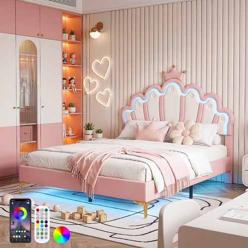Girls upholstered double bed - double,