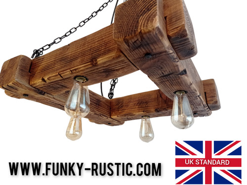 Rustic wooden chandelier - rustic,