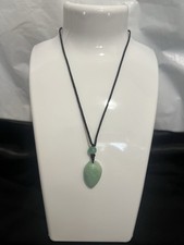Green Natural Real Jade Water Drop Shape Necklace (New) Gift for Men Women Uk