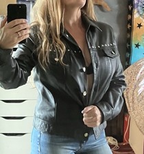 DP 1 Black Leather Studded