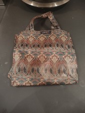 Vintage Liberty of London Ianthe Art Nouveau Shopping Bag Oil Cloth Medium 