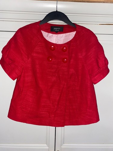 Pillbox red bolero jacket size - jacket,