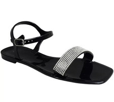 Ladies Diamanté Jelly Sandals