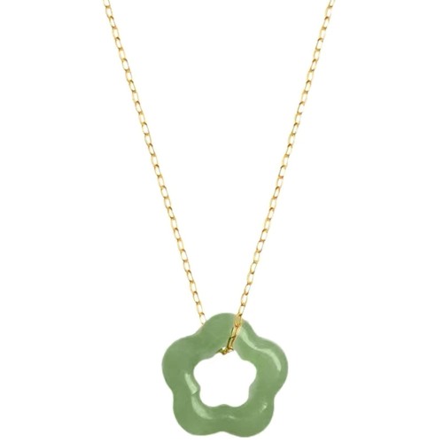 Natural jade flower shape - jade,
