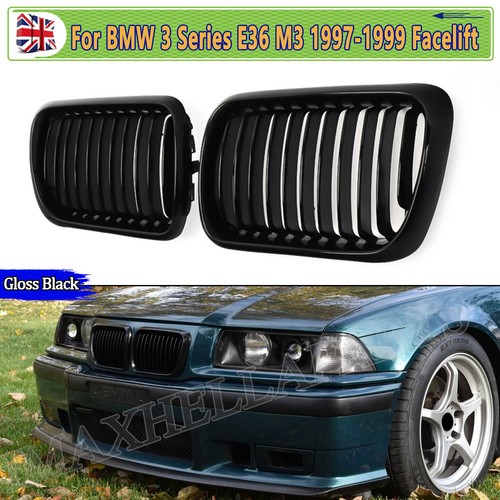 Pair glossy black - glossy, kidney