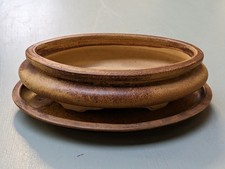 Saffron Ceramics, Southport, Bonsai Oval Dish/Pot/Saucer/Base/Drip Tray, [D087]