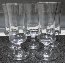 5 x Vintage Retro Clear Glass