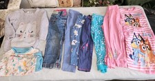 Toddler Girls age 2-3 clothes bundle 12 items inc bluey pjs & bottoms see notes