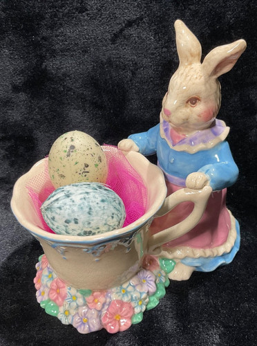 Ceramic rabbit bunny - ceramic, standing