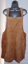 ✿Ladies NEW LOOK  sand pockets cord dungaree dress size 16✿
