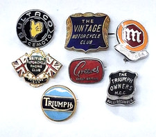 Vintage Motorcycle Badges / Job Lot x 7