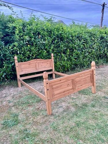 Pine king size bed - pine, frame