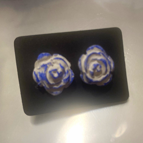 Blue white rose - blue, flower