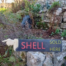 Shell Sold Here Hand Painted