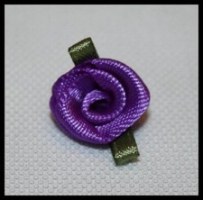 SMALL MINI SATIN RIBBON ROSE