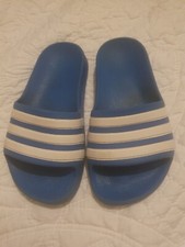 Sliders Kids Size 10 Adidas Blue