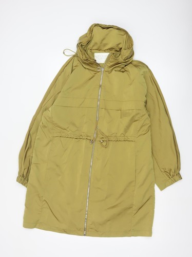 Zara unisex green hooded parka - green,