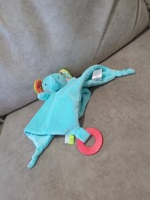 Tesco Carousel Blue Elephant Rattle Comforter Soother Soft Toy Plush