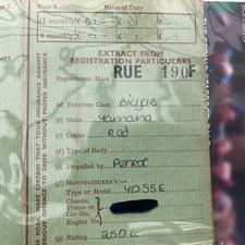 Yamaha YDS5 DS5 Old Style Vehicle Document Book  July 1965