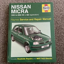 Nissan Micra 1993 to 2002. Haynes Service and Repair Manual 3254. Hardcover