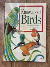 Vintage nature book Know Your Birds by John Rignall Illustrated Ornithology