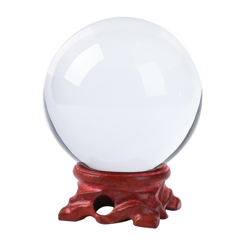 Clear 100mm crystal ball - clear,