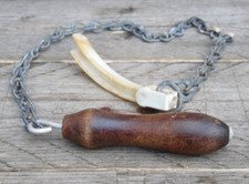 Vintage Wooden Handle Chain High Level Toilet Chain Cistern Pull Handle Chain