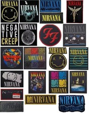 official NIRVANA / FOO FIGHTERS LOGO SEW-ON PATCH - NEVERMIND  + NEW DESIGNS !!!