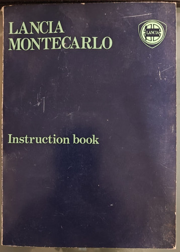 Lancia montecarlo instruction - lancia,