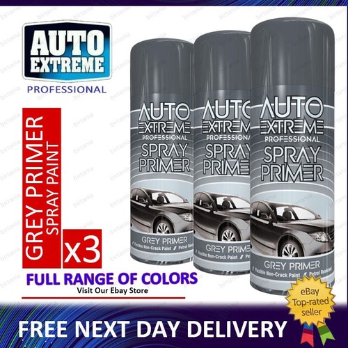 Auto grey primer spray - 3x,