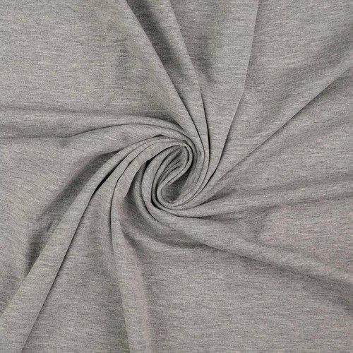 Grey marl cotton - poly, jersey