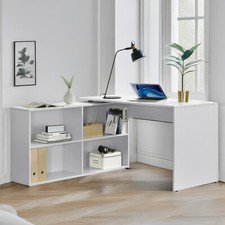 Shaped corner computer desk - computer,